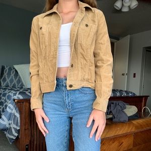 Tan Corduroy Button-Up Jacket